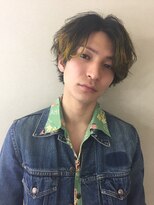 レジュアル(RESSUAL)&nbsp;スパイキーショートブルーブラックフェザーパーマサーフカール