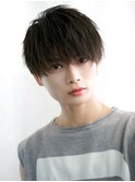 ツーブロックあり無造作ラウンドマッシュ【緩めシャープパーマ】