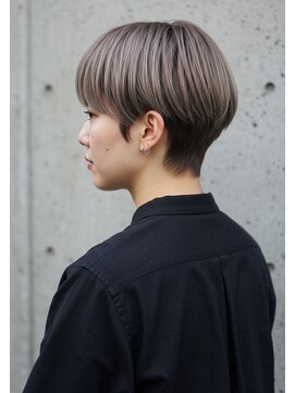 ハピネス 王寺店(Happiness) ハンサムショート 刈り上げショートベージュカラー メンズライク