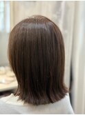 深めブラウンで上品ツヤ髪