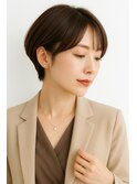 ショートカット・レイヤーカット×白髪ぼかし