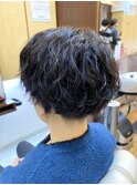 メンズツーブロック刈り上げスパイラルパーマ