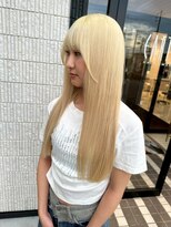 アース 星ヶ丘店(HAIR & MAKE EARTH) ハイトーンブロンド×艶ストレート