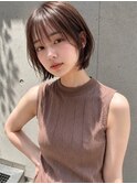 20代30代40代50代大人似合わせショートボブミルクティーベージュ