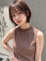 フリー(Free) 20代30代40代50代大人似合わせショートボブミルクティーベージュ