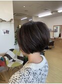 平行×前下がりボブ