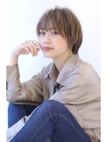 オーロ 緑地公園店(ORO)&nbsp;ローライトアッシュブラウン大人かわいい小顔ワンサイドショート