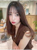 チョコレート 切りっぱなし イヤリングカラー 韓国ヘア 316