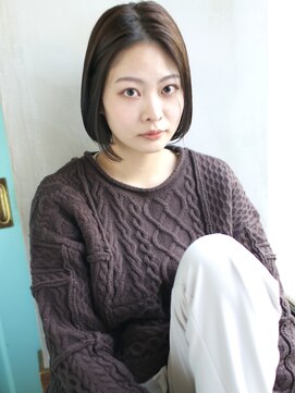 バース(BIRTH) 天神【BIRTH】センターパート×ナチュラルワンレンボブ 4