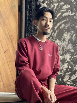 メリケンバーバーショップ トーキョー(MERICAN BARBERSHOP TYO) YS STILE.束感ショート.波巻き.ハイライト.マッシュパーマ36