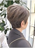 ミセスショートパーマなしボリュームアップ50代60代髪型