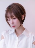 ショート/ダークアッシュ/髪質改善/シアーカラー/小顔/前髪/韓国