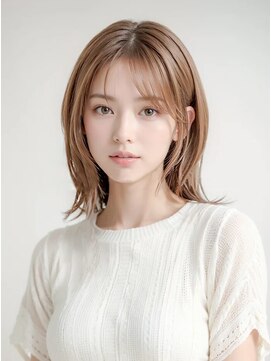 クレム 博多駅店(ChLem) 韓国風ボブ 顔まわりレイヤー ベージュカラー 髪質改善 韓国風