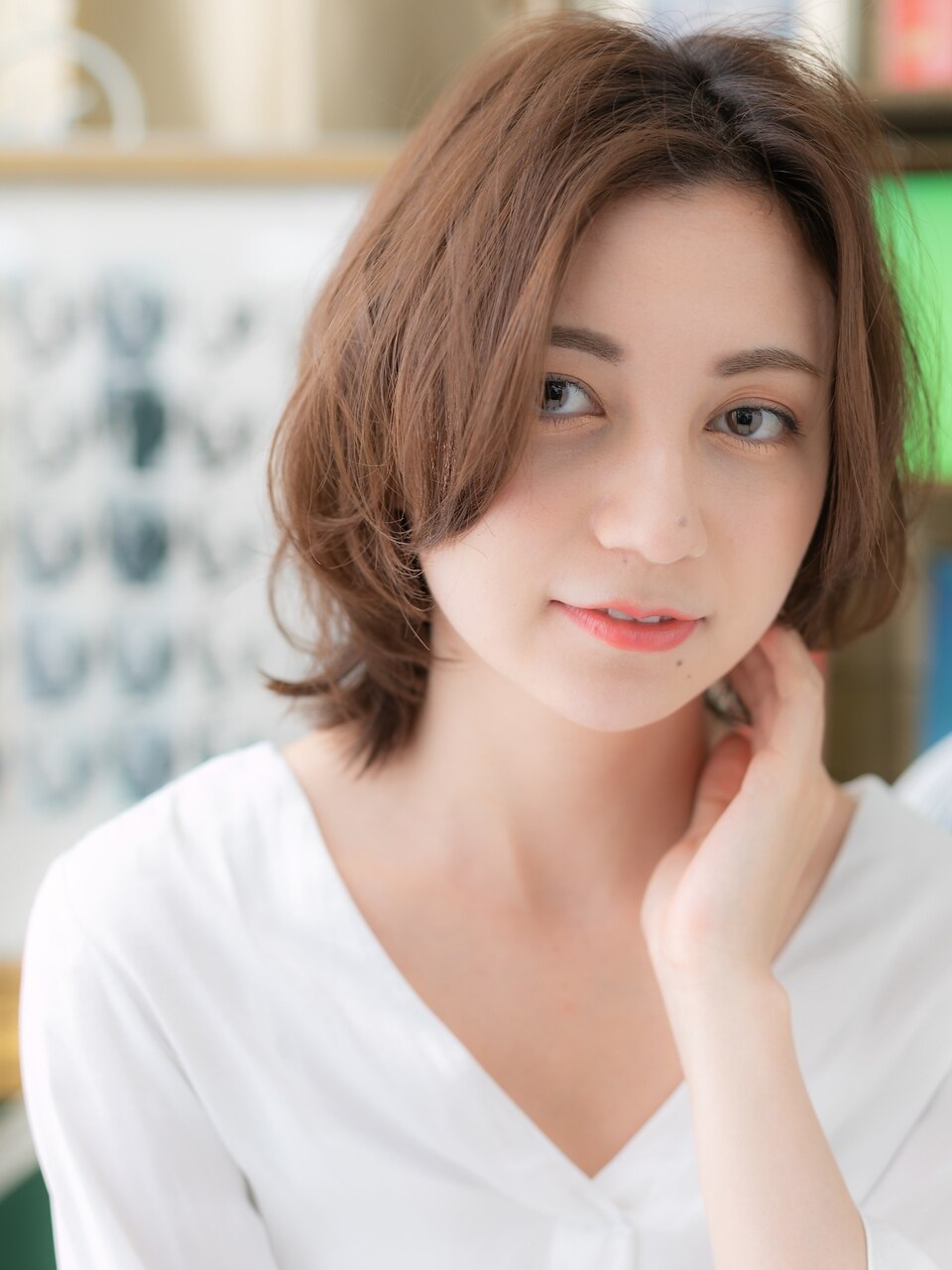 1B/27 Short Pixie Cut Straight Bob With Bangs Full Machine