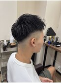 アップバング×スキンフェード