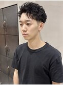 メンズショートパーマ大人清潔感20代30代/大矢