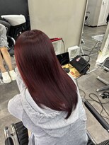 ファビ 渋谷(Fab) くびれヘア/暗めカラー/アプリコットオレンジ/縮毛矯正