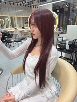 ロンドメリア 天神大名店(Lond Melia)&nbsp;黒髪カタログ/オリーブグレー/小顔に見せるヘア/クラゲヘアー