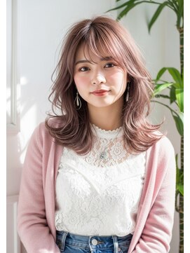 全頭ブリーチ/リタッチカラー/バタフライカット/ シンメトリー