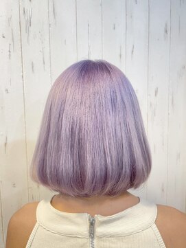 カルフール 草加本店(Carrefour) ペールパープル/ケアブリーチ/透明感/ショートボブ/トレンド