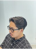 ラフカール 刈り上げセンターパート フェザーパーマ フェード
