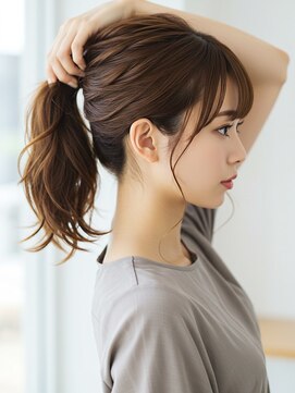 ソレ 森田店(SOLE.) 透明感まろやかブラウン/結んでも可愛いレイヤーカット