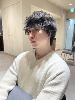 ヤイエ 青山店(yiye)&nbsp;センターパートニュアンスパーマワンカールパーマ韓国コンマヘア