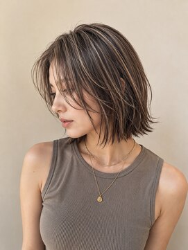 リーチェ(ReCHE by CAPA(旧：CAPA茅ヶ崎店）) ハイライト脱白髪染めくびれ外国人レイヤー艶髪ロングボブ6