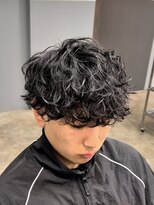 ノイセルヘアー(Noisyle Men's hair) リバースセンターパート/ニュアンスパーマ/ダウンバング/MEN'S◎