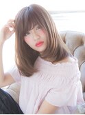 ワンカールミディアムボブでうるつやストレート☆relian青山
