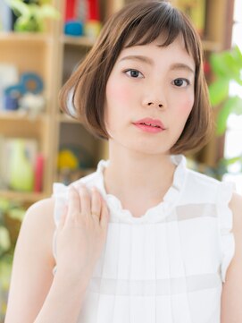 カバーヘア イヴ 戸頭店(COVER HAIR EVE) *EVE戸頭*眉上バングが個性的◎前下がりナチュラルボブディct2