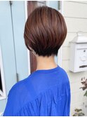 大人ショート×オレンジハイライト