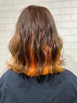 ビス ヘア アンド ビューティー 西新井店(Vis Hair＆Beauty) 20代30代大人かわいいオレンジインナーカラー