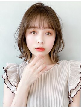 レア 表参道(L'ea) ○ミディアムヘア暗めカラーグランマッシュデザインカラー