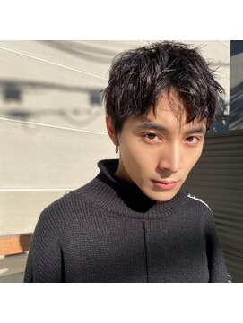 ラナ 渋谷(Lana) メンズツーブロックメンズパーマ束間ショートアップ板が