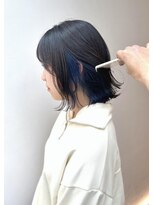 ヘッツ 仙台駅前店(HETTU)&nbsp;黒髪/グレーベージュ/レイヤーロング/前髪パーマ/仙台