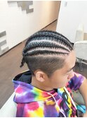 ストレート　コーンロウ