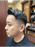 MEN'Sミドルスキンフェードアッシュブラック　銀座/メンズ/床屋