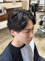 インフィニティー infinity HAIR SPACE BLOOM フェザーパーマ/メンズパーマ/センターパート