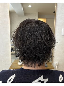 ヘアデザイン ファブロ(hair design FABRO.) 【FABRO:担当藤岡勇気】メンズマッシュウルフ×波巻きパーマ