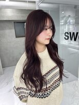 スウィープ(sweep)&nbsp;レッドカラー/赤/カシスレッド/ワインレッド/天神美容室