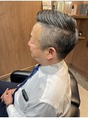 大人ビジネスかき上げツーブロックショート40代50代60代