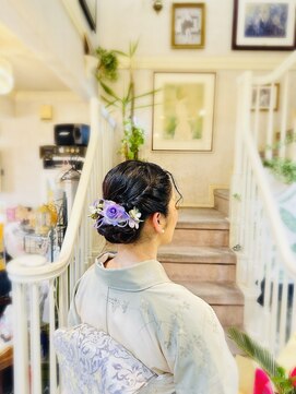 美容室 ティンカーベル 着物ヘア