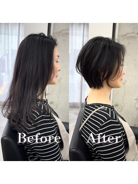 アロ 大阪梅田(alo) 【松本聖】ショートカットBeforeAfter