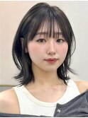 【yuuka】ミディアムレイヤー　くびれヘア　名古屋美容室