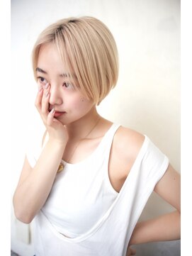 グランアージュ ネオ 船橋北口店(grandage neo) 抜きっぱなしブリーチ/グラデーションボブ/大人のメッシュカラー