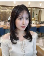 ロンドアベニール 北千住(Lond avenir)&nbsp;ミディアムレイヤーカット/レイヤー/顔周り/韓国/髪質改善北千住