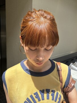 ラミエ バイ メルト 吉祥寺(lamie by melt) 小川/ブリーチなしwカラーオレンジベージュ吉祥寺学割透明感