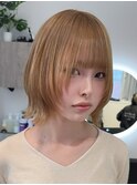 レイヤーボブ×ミルクティーベージュ 梅田