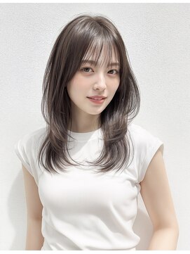 ロイ(ROI) 色気漂う。うる艶カラー×内巻きレイヤースタイル